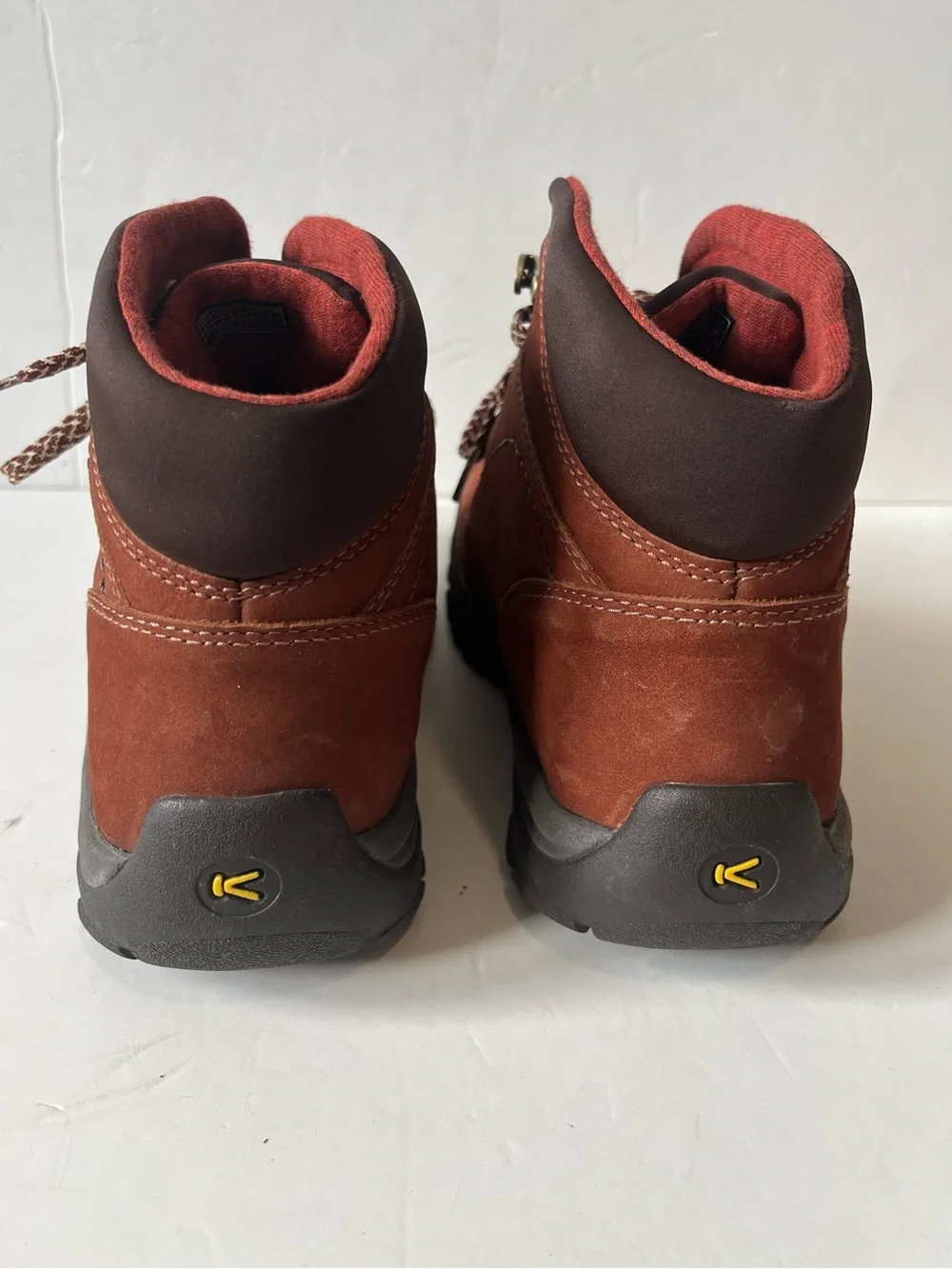 Keen Kaci Winter Mid waterproof Rust Brown Lace-Up Leather Hiking boots size 8
